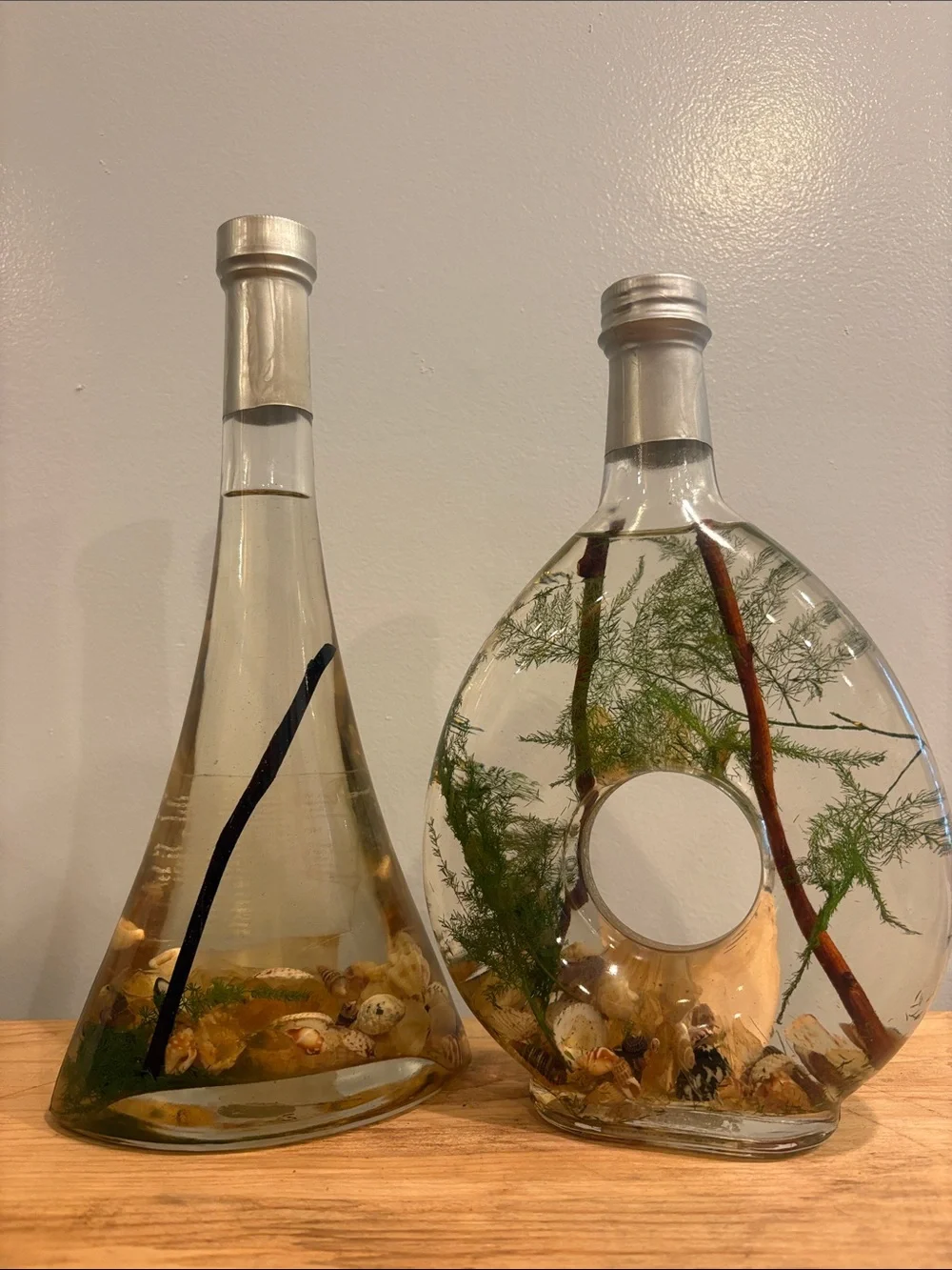 Vintage Bath Oil decorative glass bottles